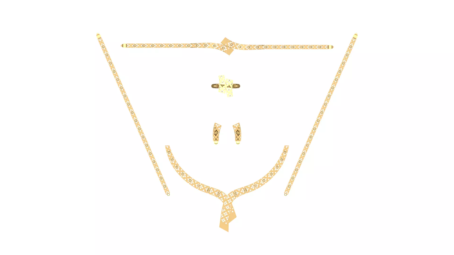 Light Waterway Full Set - 7 Sets - 3D Jewelry Model - 14-16 gr 3D print model