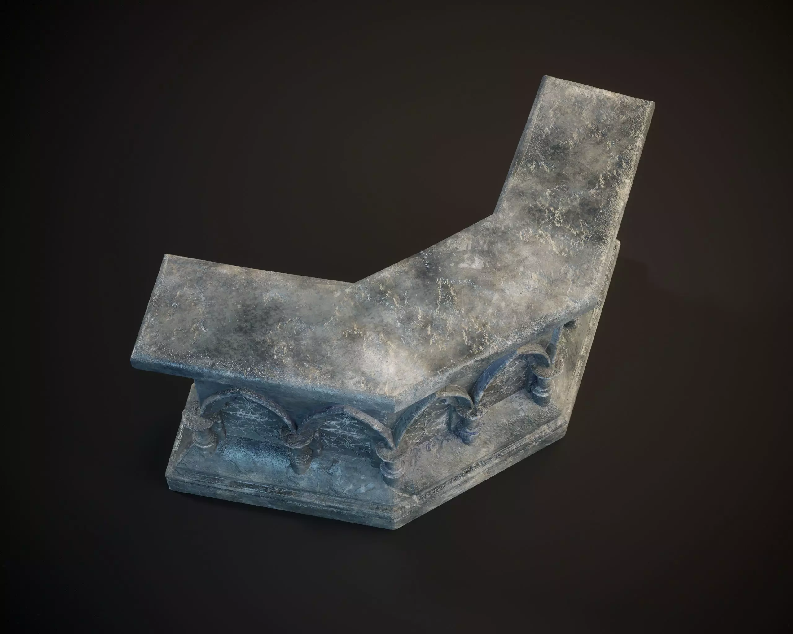 Gothic Crescent Altar Low-poly 3D model_14