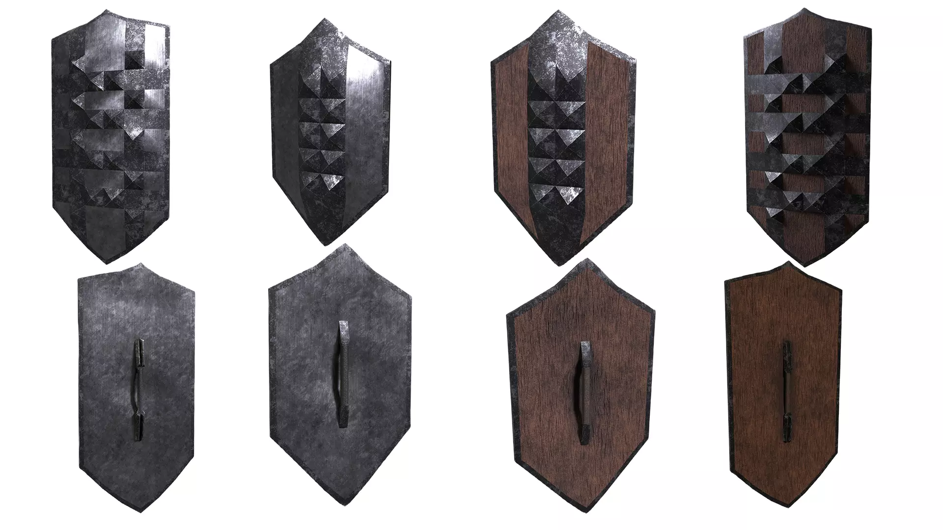 Modular Melee Swords And Shields Stylized Procedural Weapon Pack Low-poly 3D model_10