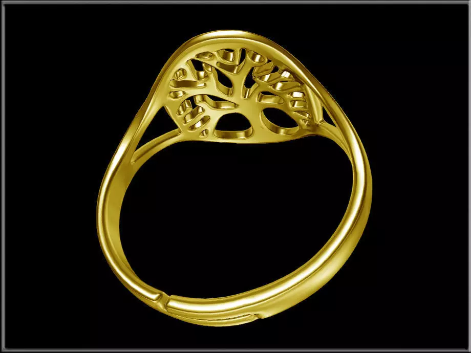 Tree of Life Ring 02 Low-poly 3D model_2