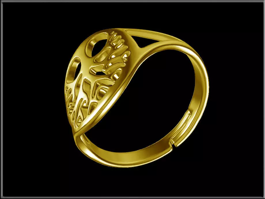Tree of Life Ring 02 Low-poly 3D model_1