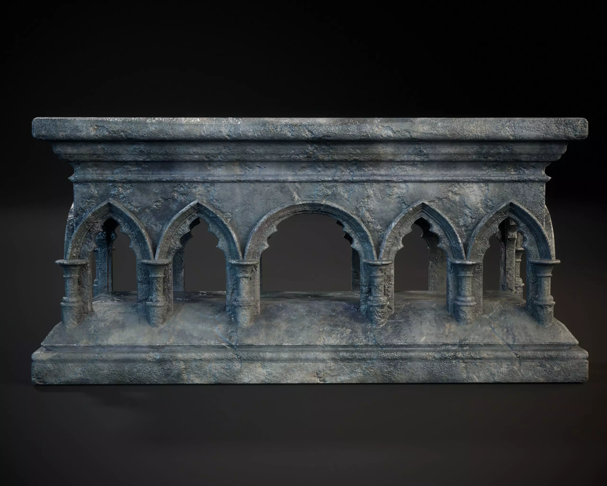 Gothic Arched Altar Low-poly 3D model_4