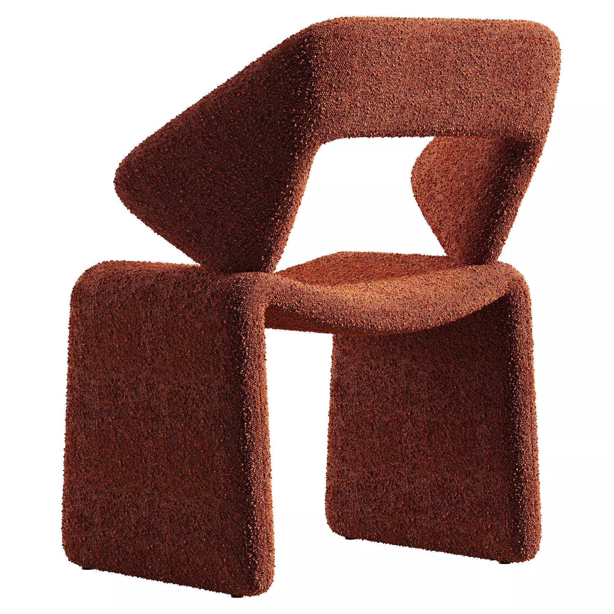 Suit Chair Low-poly 3D model_3