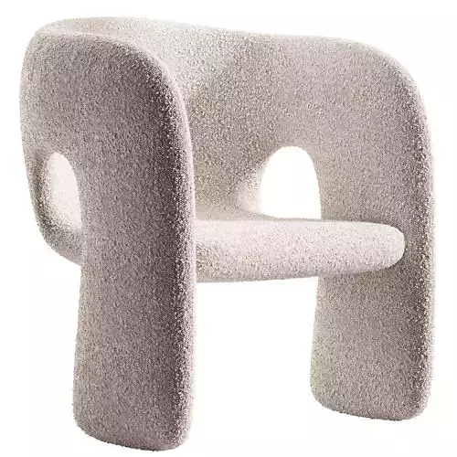 Designer Shaped Fabric Dining Chair