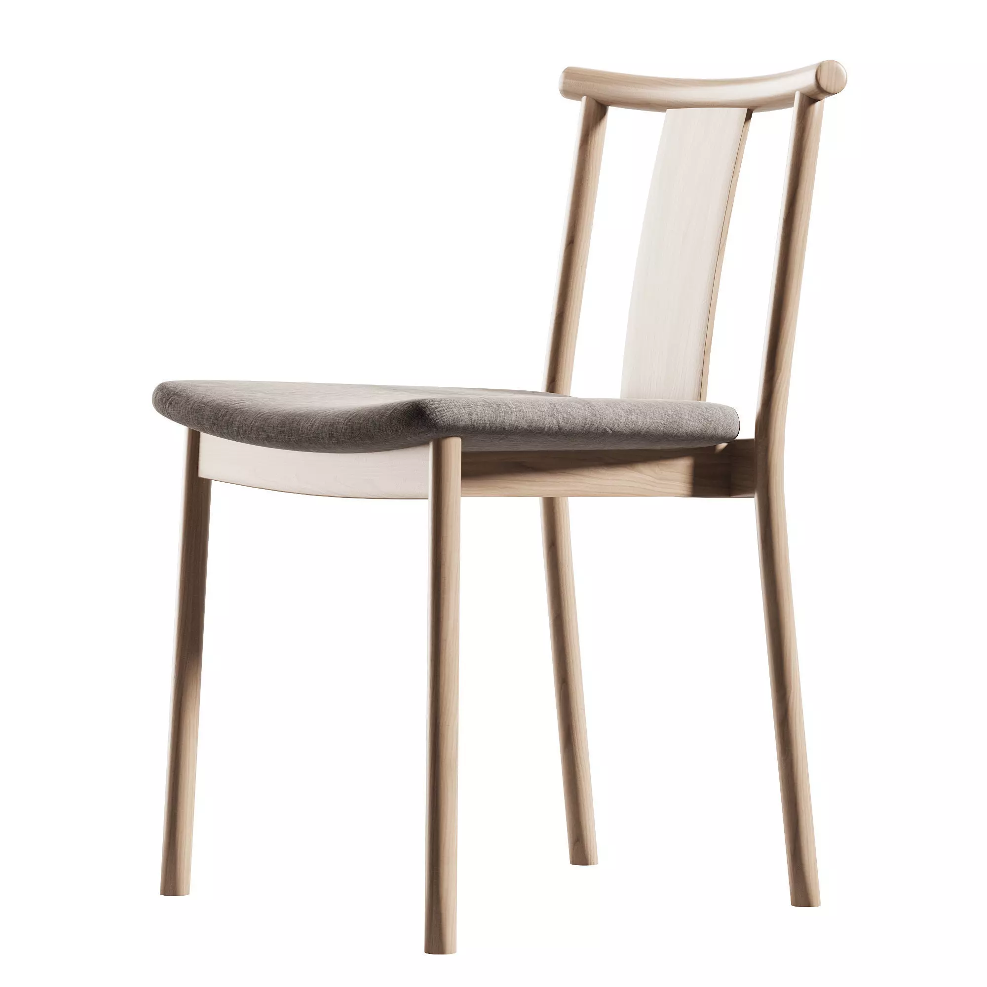 Merkur Dining Chair Low-poly 3D model_1