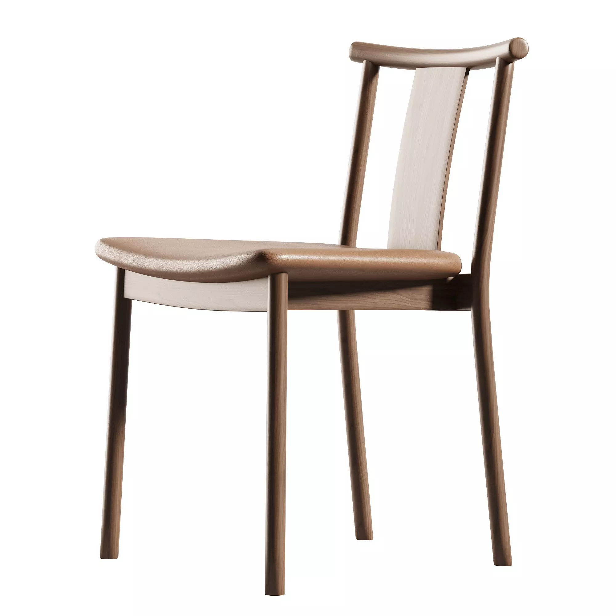  Merkur Dining Chair Low-poly 3D model_2