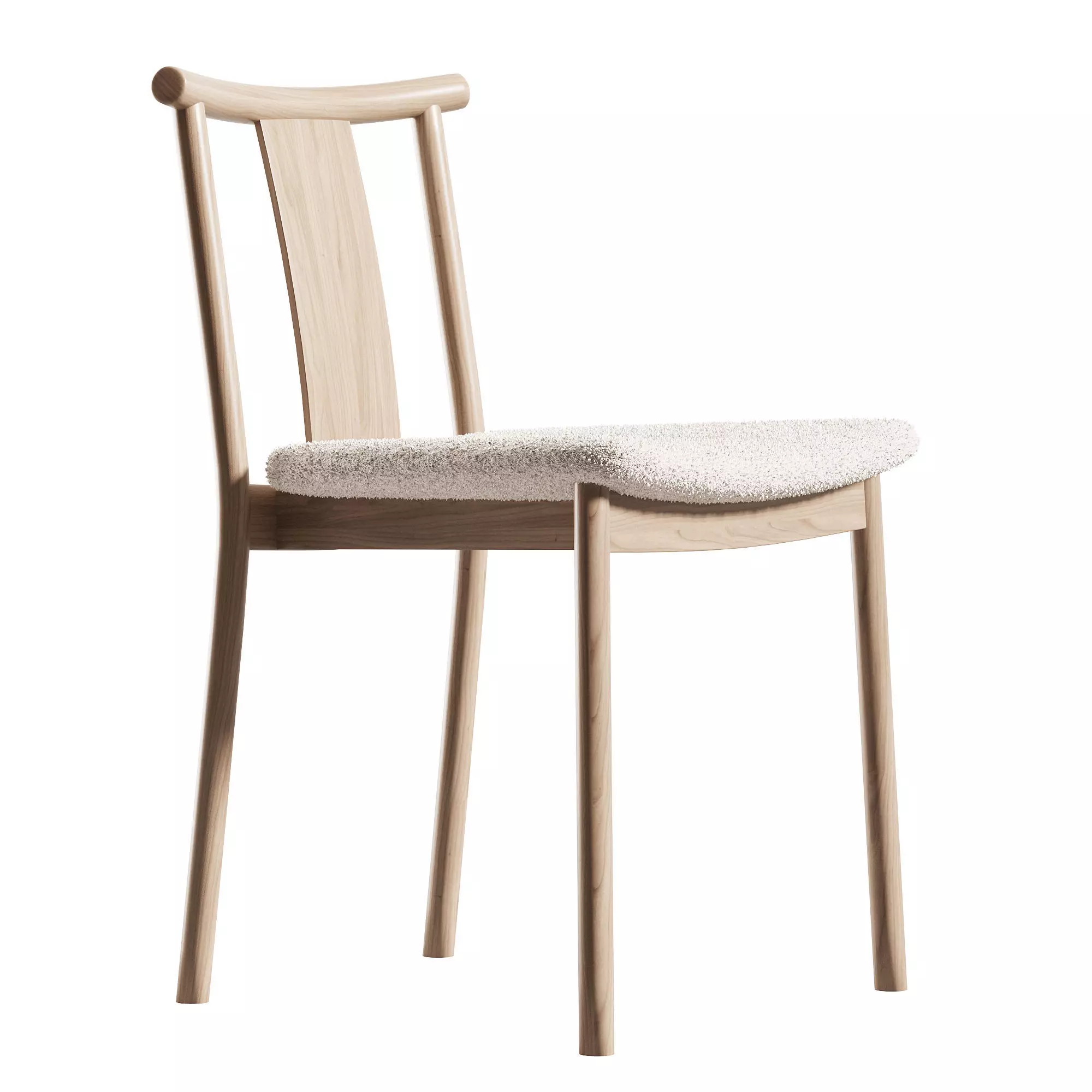  Merkur Dining Chair Low-poly 3D model_0