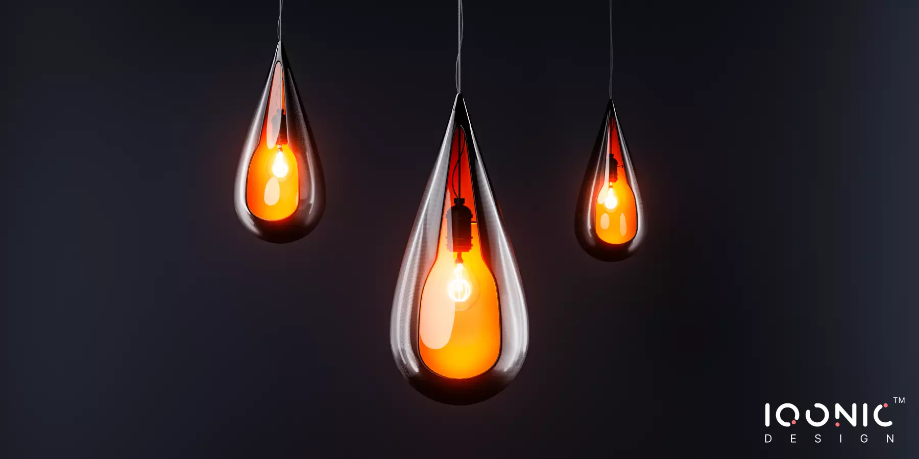 Drop Shaped Hanging Lamp Eevee by Iqonic Design Free low-poly 3D model_1