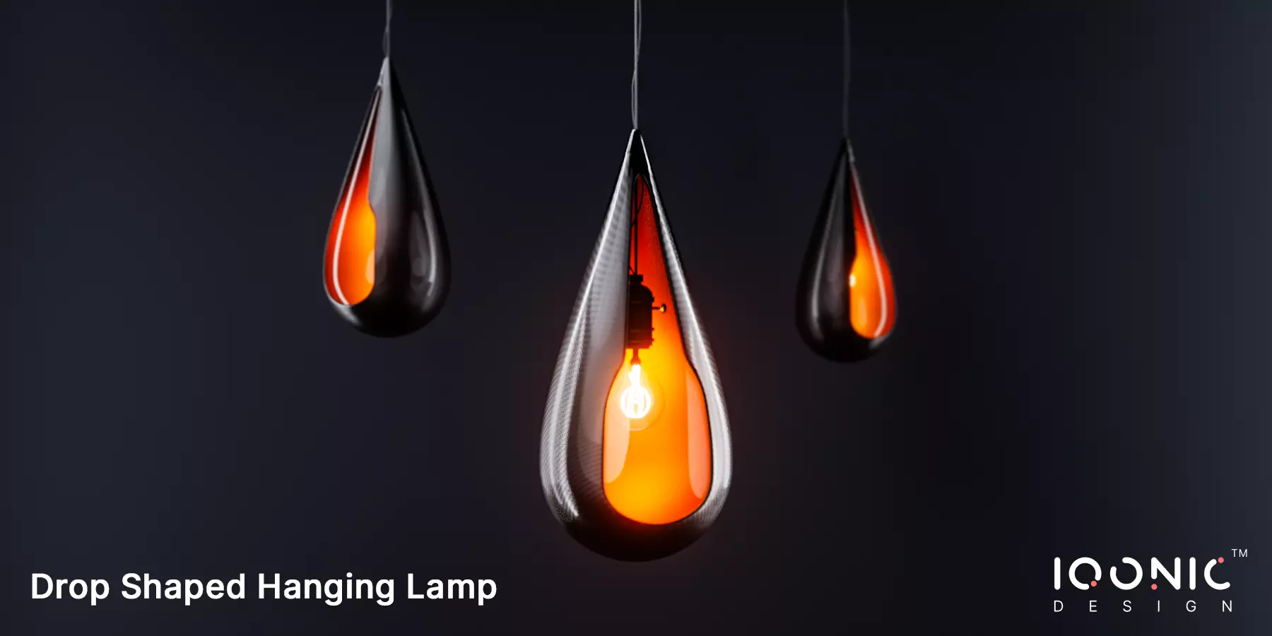 Drop Shaped Hanging Lamp Eevee by Iqonic Design Free low-poly 3D model_0