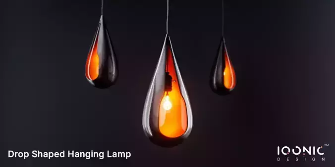 Drop Shaped Hanging Lamp Eevee by Iqonic Design