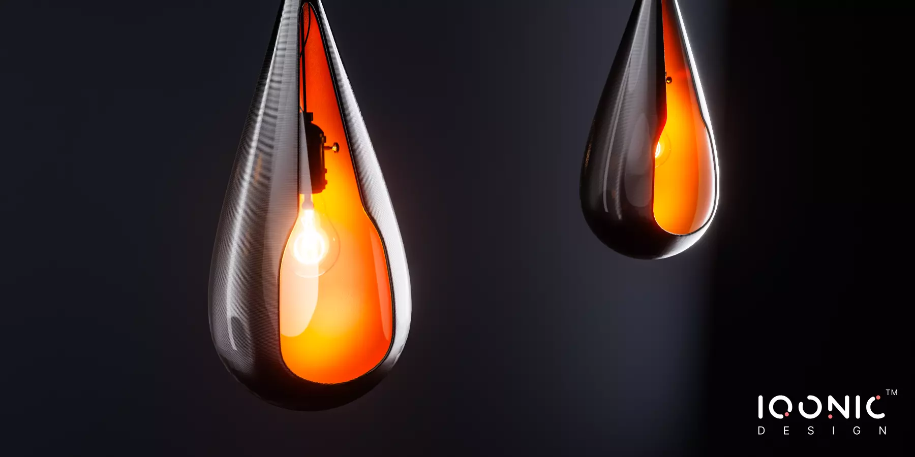 Drop Shaped Hanging Lamp Eevee by Iqonic Design Free low-poly 3D model_3