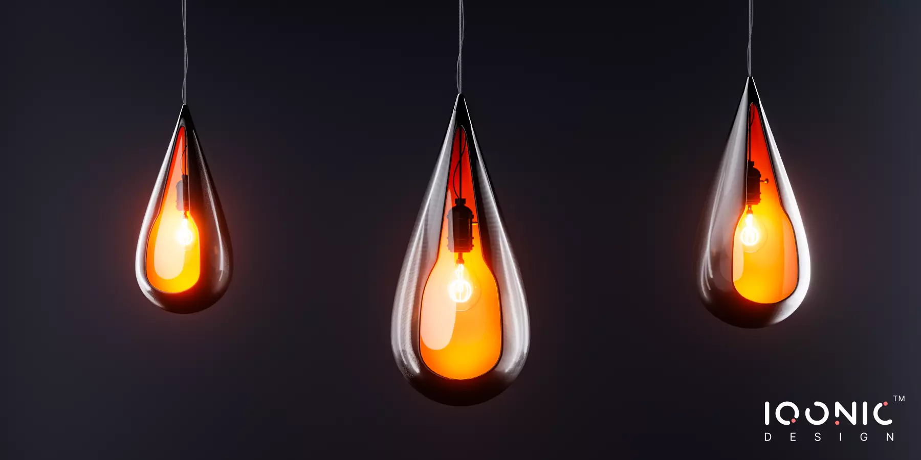 Drop Shaped Hanging Lamp Eevee by Iqonic Design Free low-poly 3D model_2
