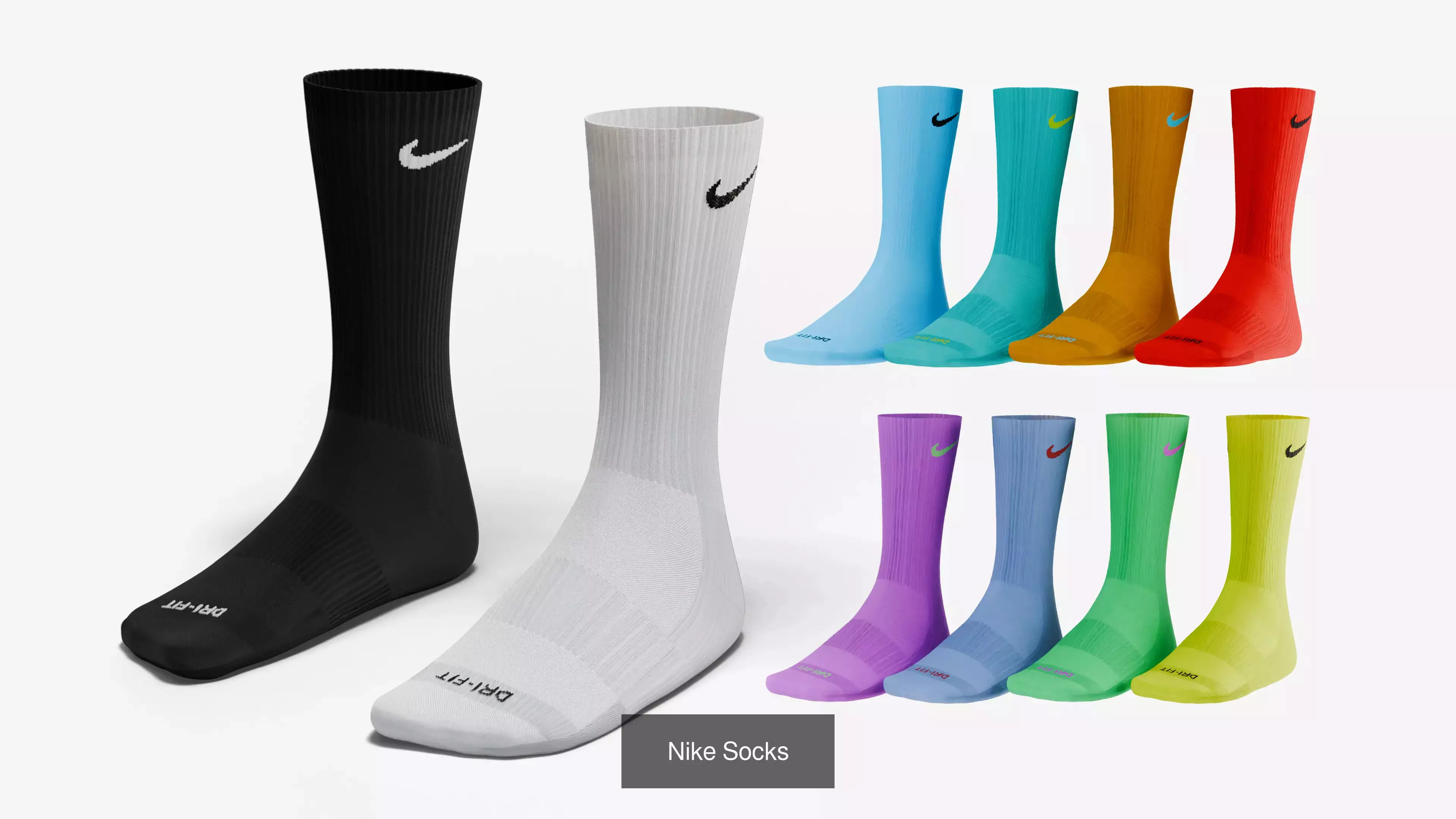 Nike Socks Bundle 3D Model Collection_3