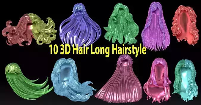 10 3D Hair Long Hairstyle