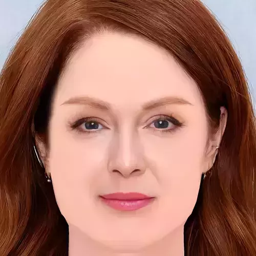 Julianne Moore Head - No Hair - Low poly head for game