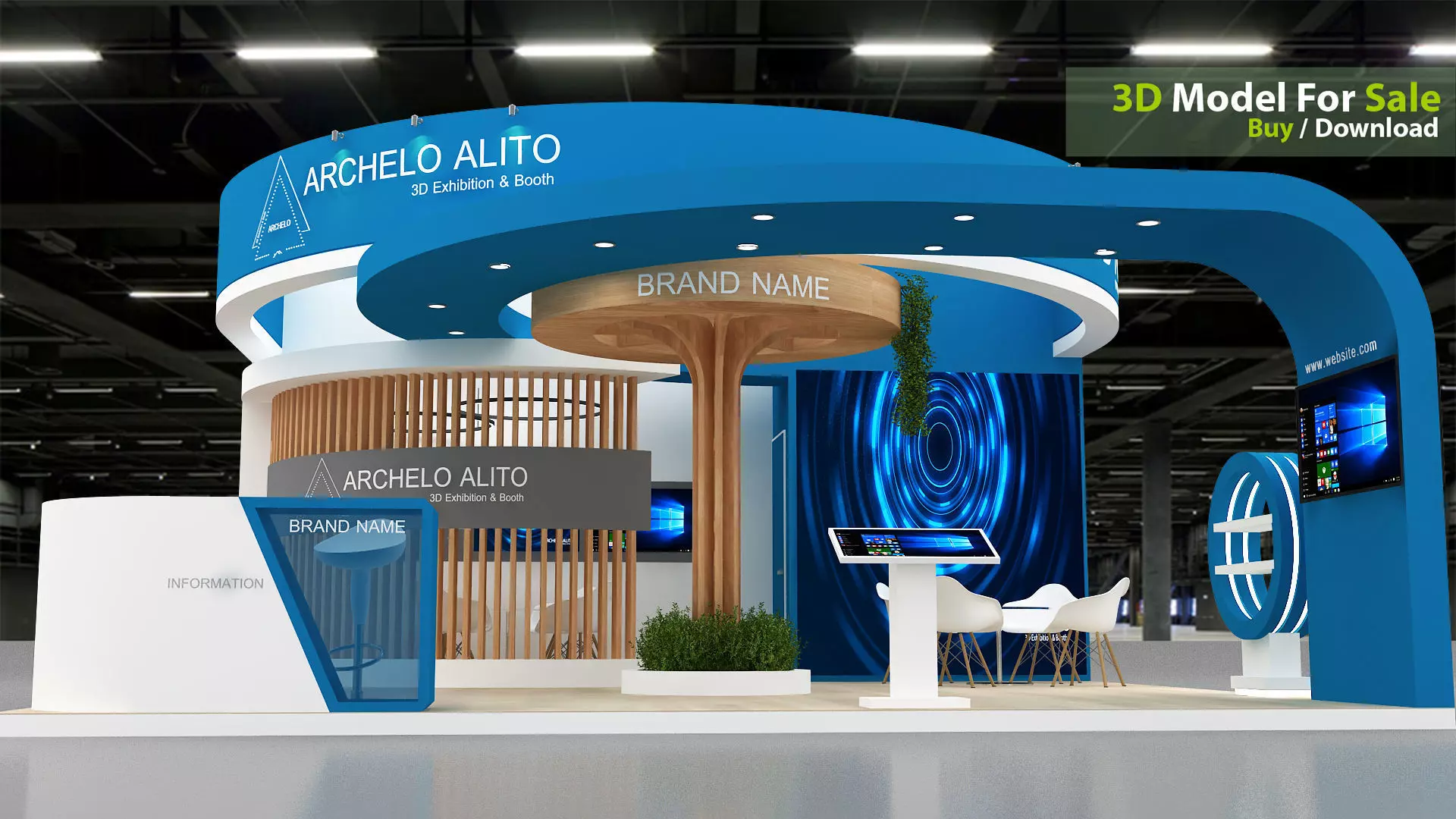 booth 3d model 3D model_5