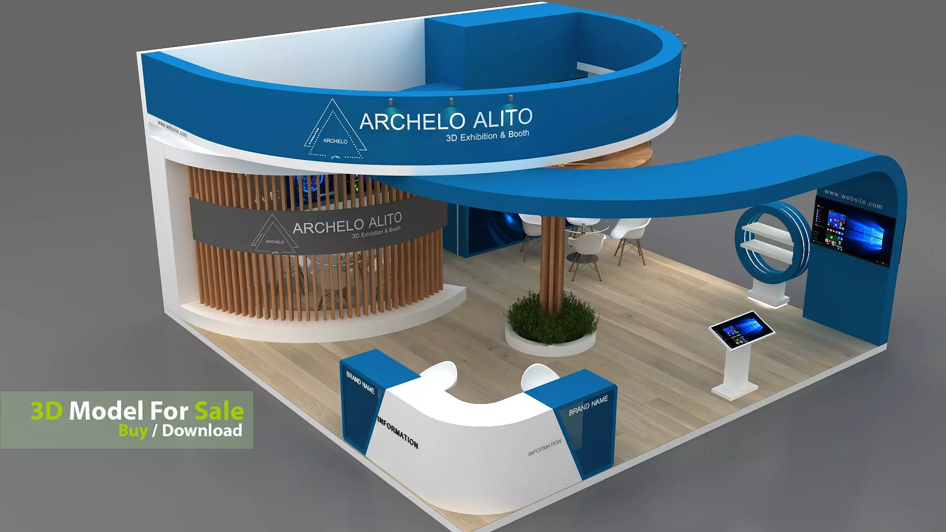 booth 3d model 3D model_4