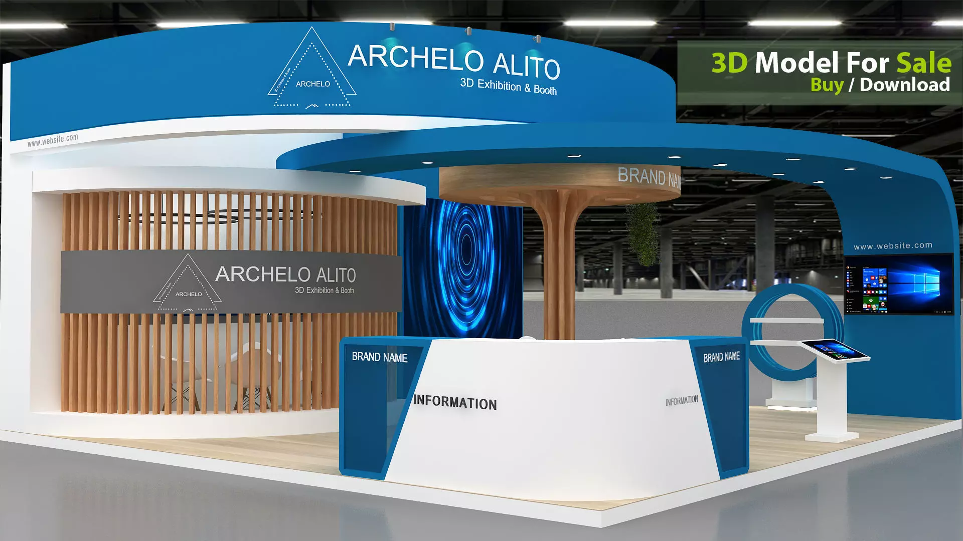 booth 3d model 3D model_1