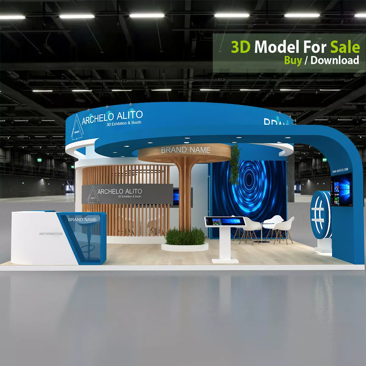 booth 3d model 3D model_6