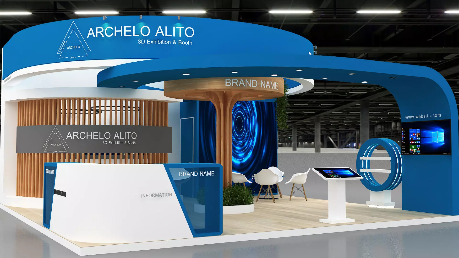 booth 3d model 3D model