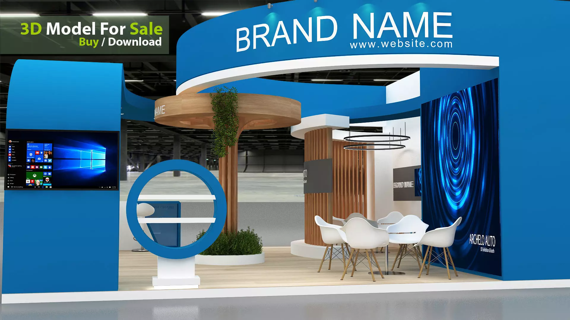 booth 3d model 3D model_3