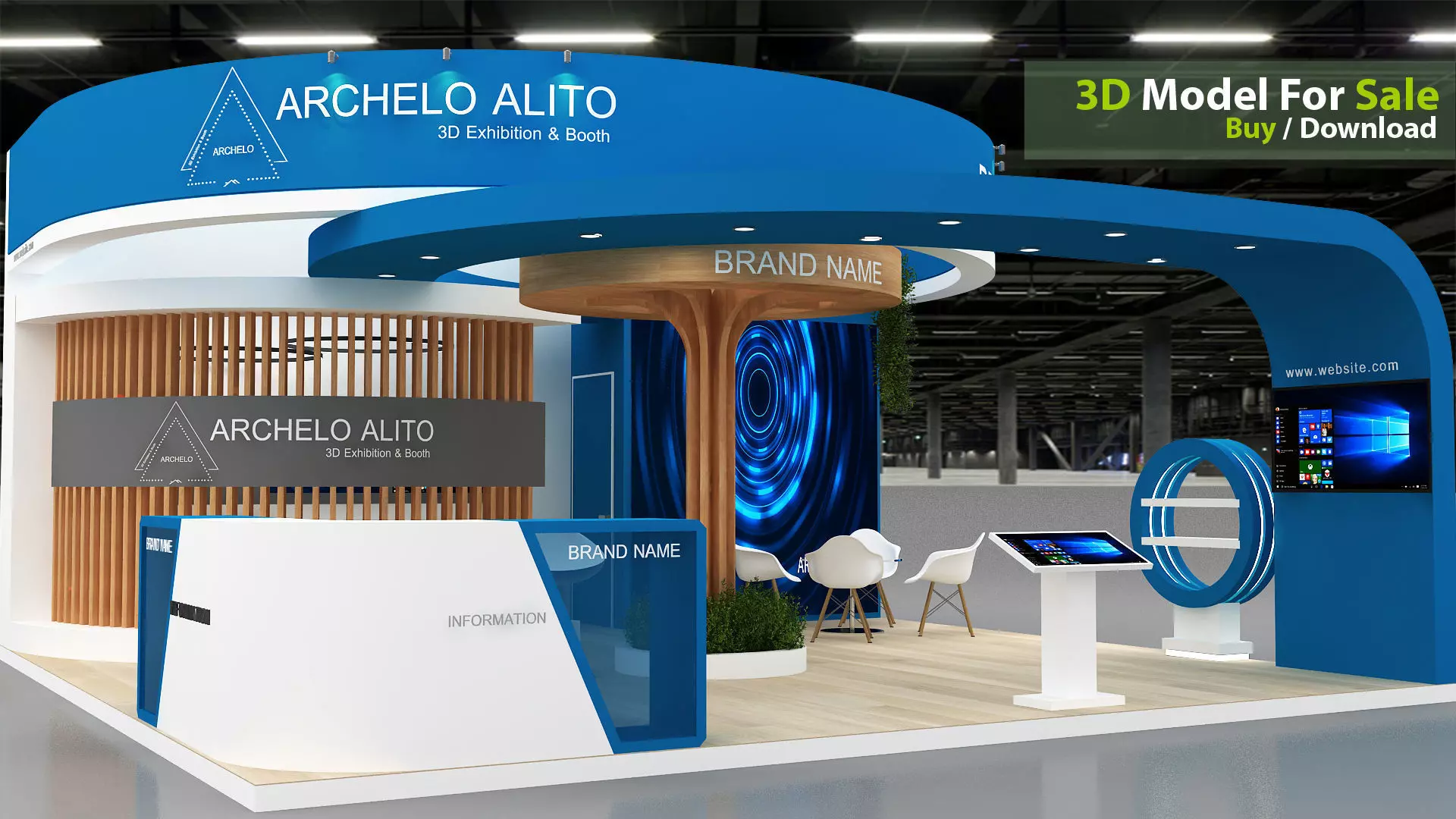 booth 3d model 3D model_0