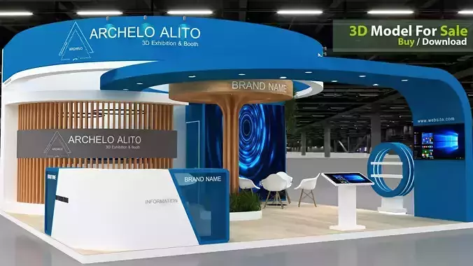 booth 3d model