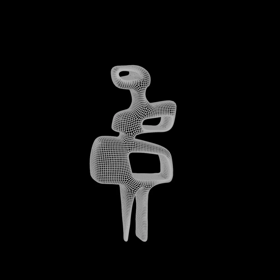 Modern Figurine Set Low-poly 3D model_10