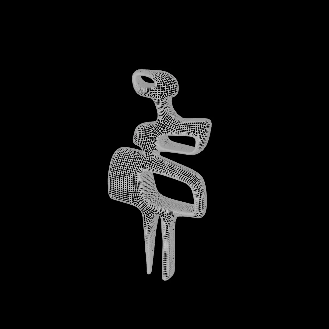 Modern Figurine Set Low-poly 3D model_11