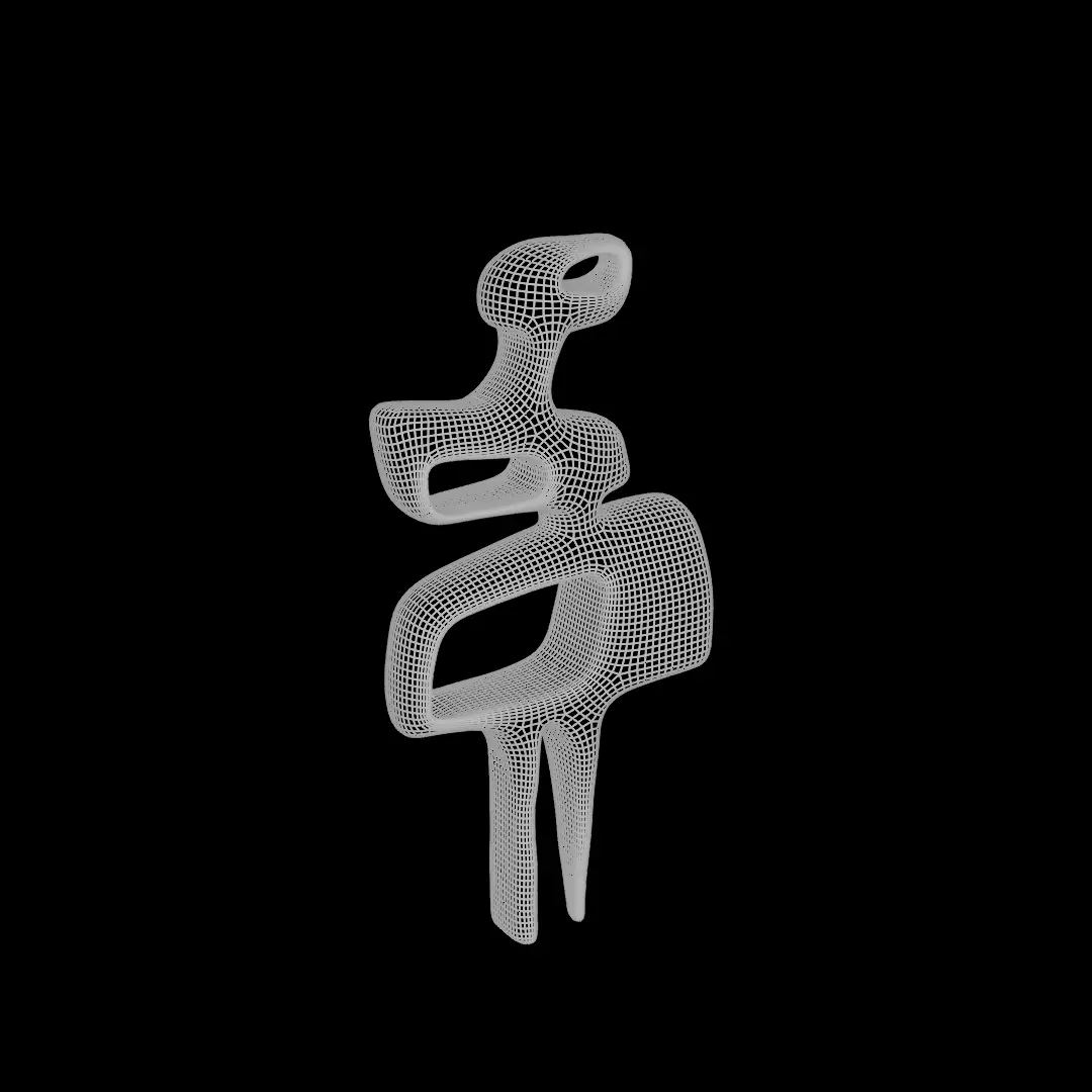 Modern Figurine Set Low-poly 3D model_12