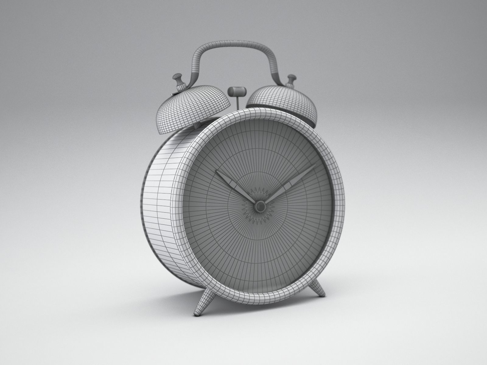 Alarm clock 3D model_4