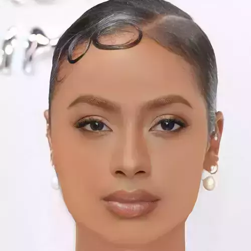 Justine Skye Head - No Hair - Low poly head for game