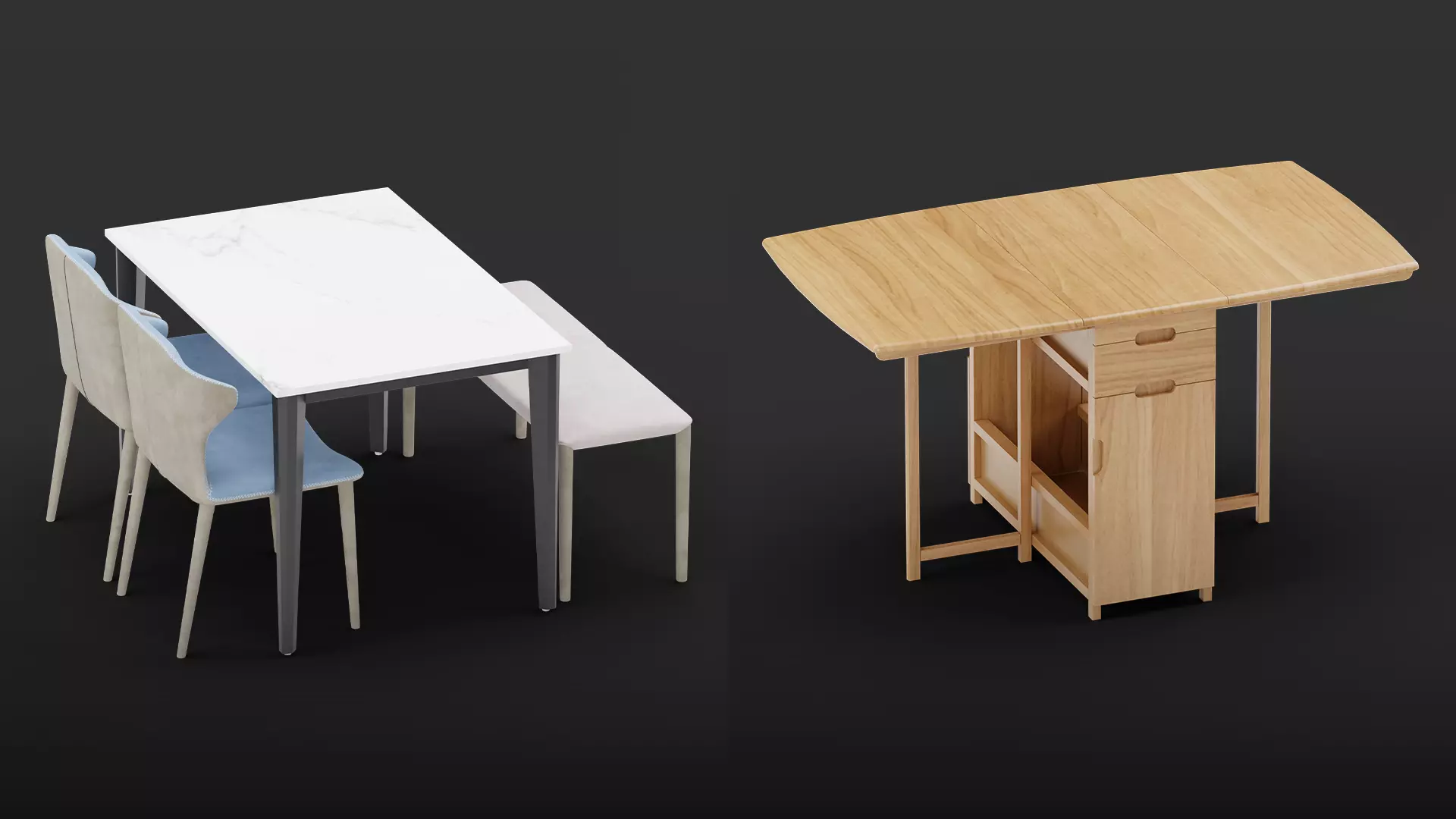 Table Set Model Collection 359 3D model_2