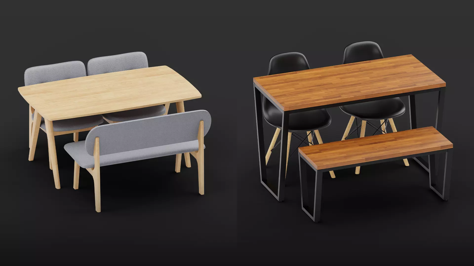 Table Set Model Collection 359 3D model_4