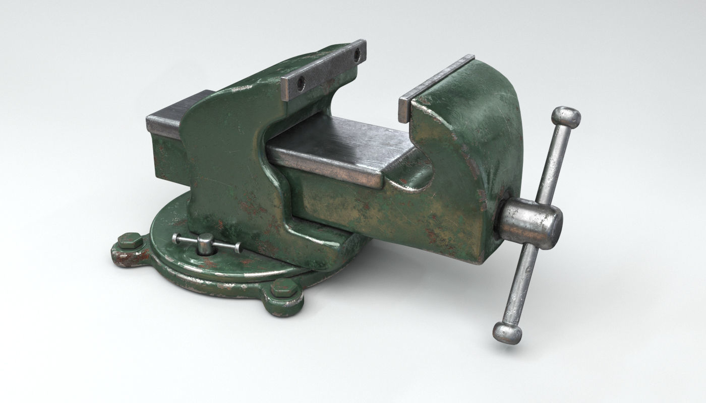 vise tool Low-poly 3D model_4