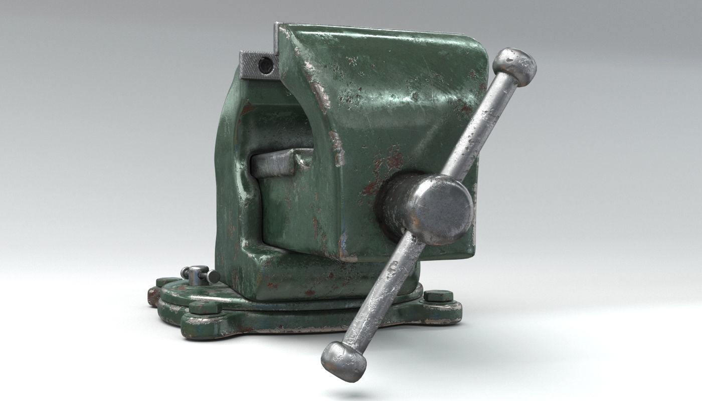 vise tool Low-poly 3D model_1