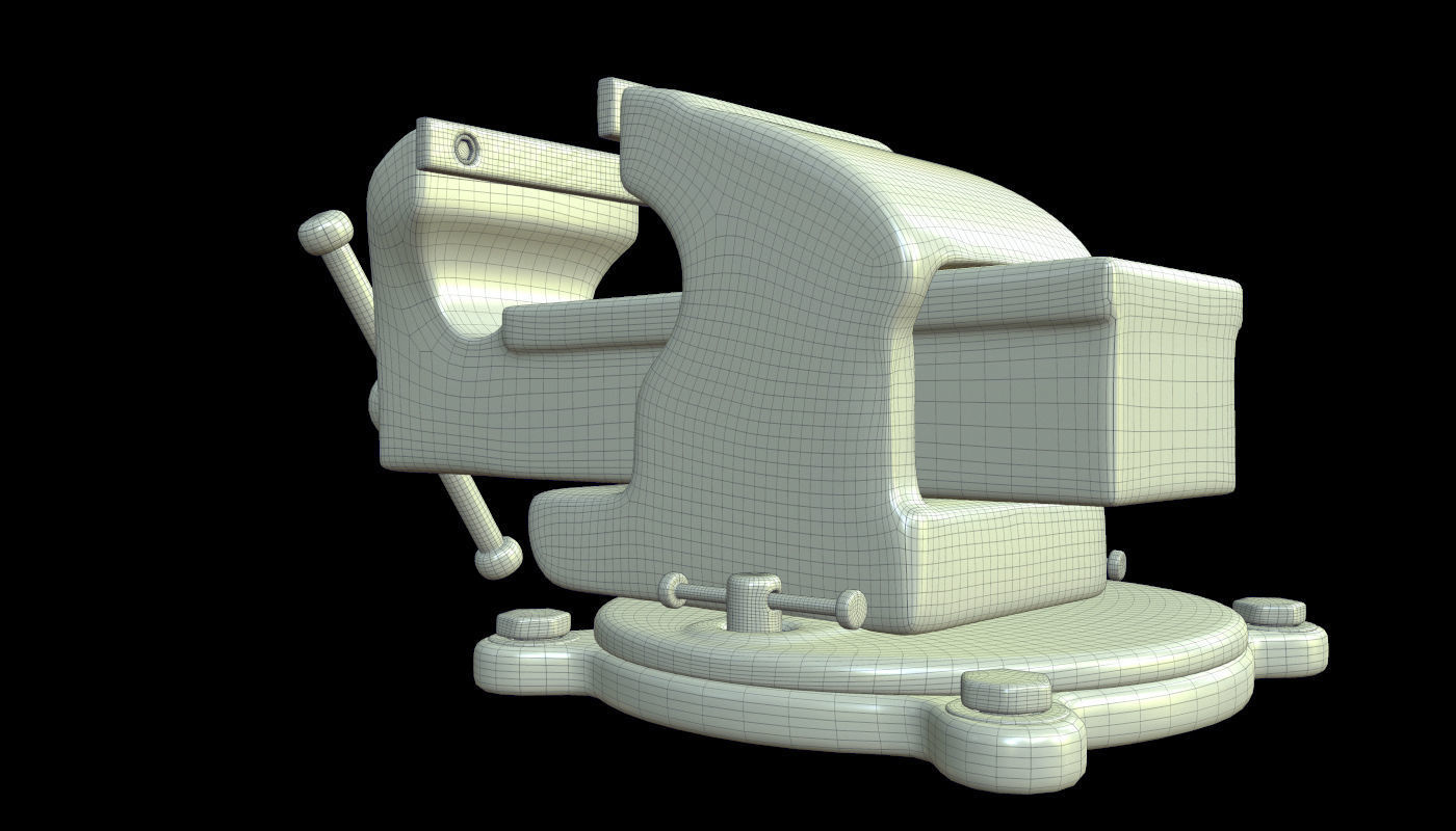 vise tool Low-poly 3D model_9