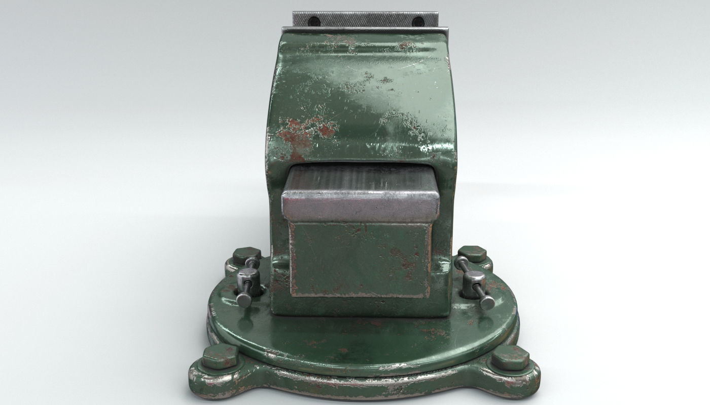 vise tool Low-poly 3D model_2