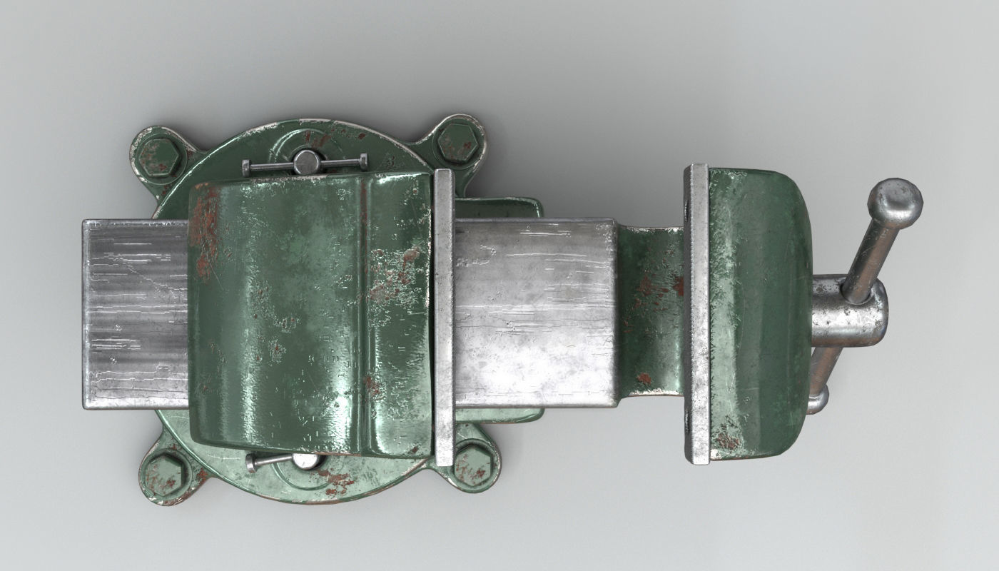 vise tool Low-poly 3D model_6