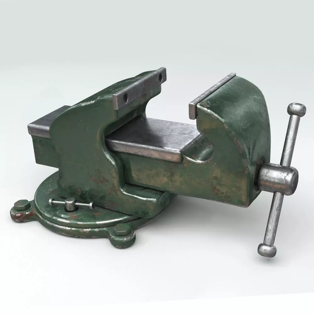 vise tool Low-poly 3D model_0