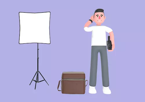 Stylized 3D Male Photographer Character - Cheerful Studio Pose 3D model_1