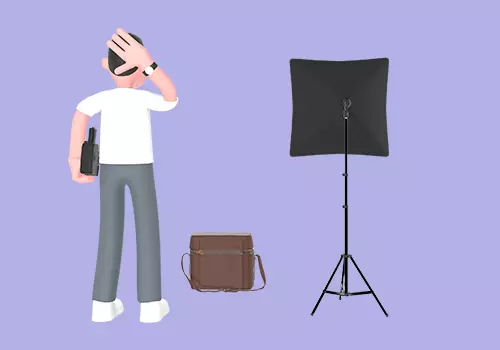 Stylized 3D Male Photographer Character - Cheerful Studio Pose 3D model_3