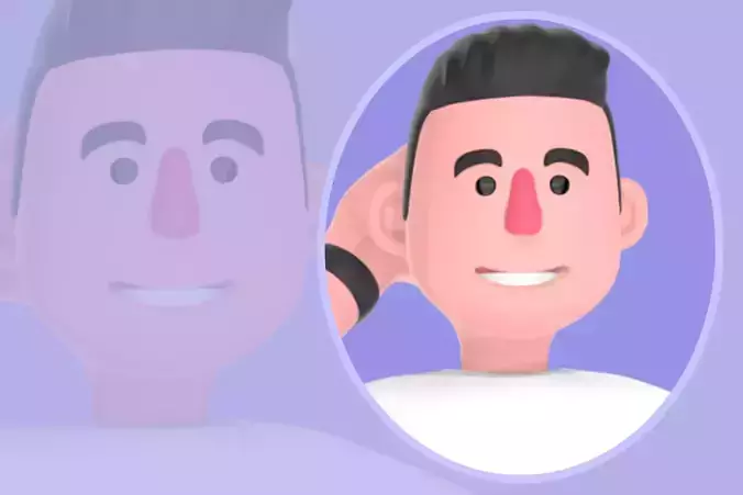 Stylized 3D Male Photographer Character - Cheerful Studio Pose