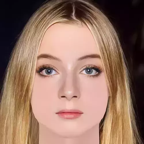 Kai Naomi Watts Head - No Hair - Low poly head for game