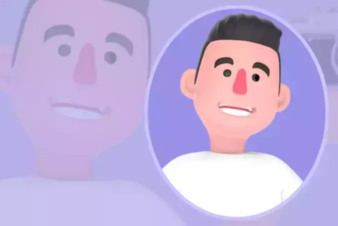 Stylized 3D Male Photographer Character - Cartoon Camera Show