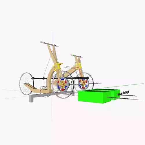 Human powered vehicles for bicycle sharing systems 3D model