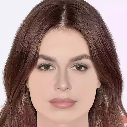 Kaia Gerber Head - No Hair - Low poly head for game