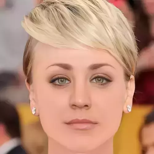 Kaley Cuoco Head - No Hair - Low poly head for game