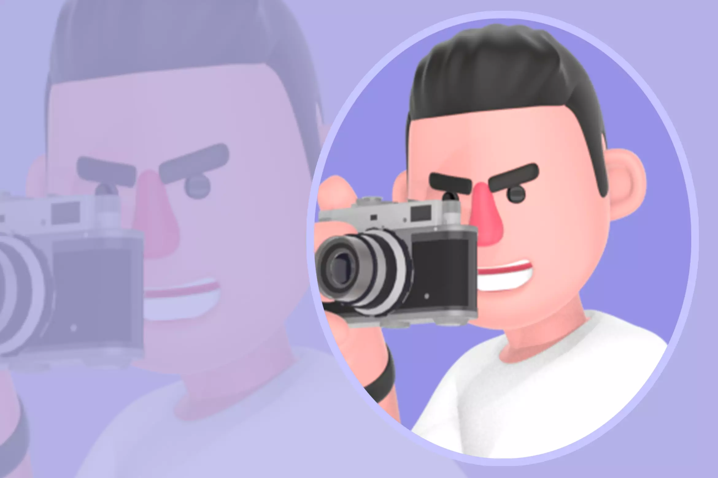 Stylized 3D Male Photographer Character - Cartoon Action Pose 3D model_0