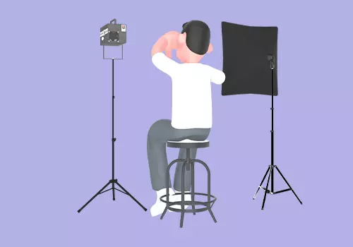 Stylized 3D Male Photographer Character - Cartoon Studio Setup 3D model_3